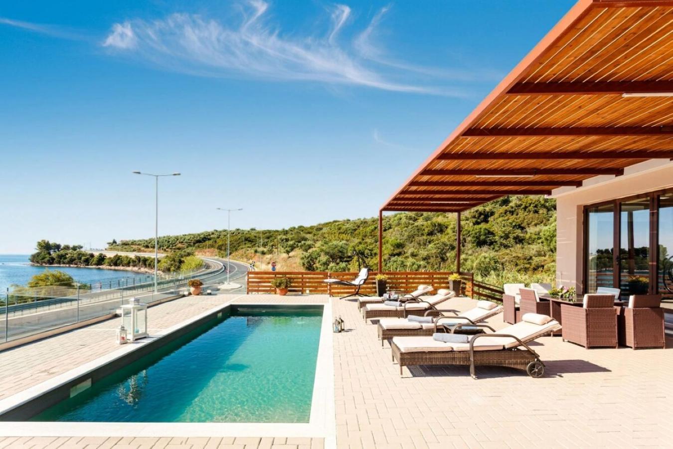Seaside Summer Bliss - Aurora Luxury Pool Paradise Petalidi Exterior photo